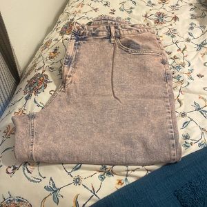 Pink wash jeans